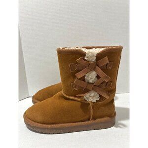 KOOLABURRA BY UGG Victoria Short Women's girl Short Boot Size 3 Chestnut suede